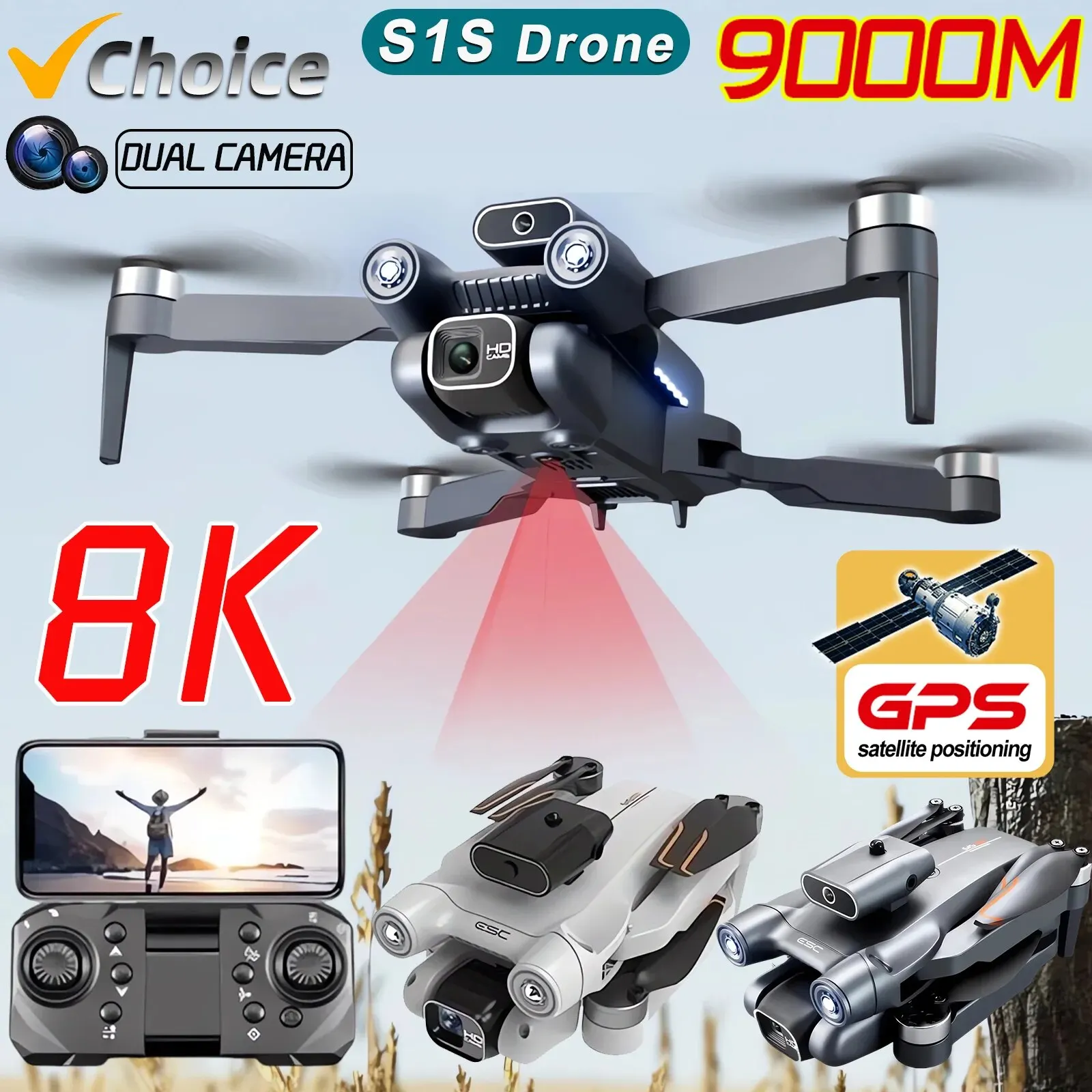 Drone Cinematic - Nowy S1S 5G GPS Drone Camera